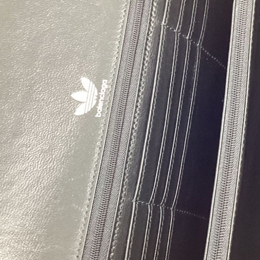 Balenciaga x Adidas Wallet On Strap in Black Leather - Picture 12 of 12